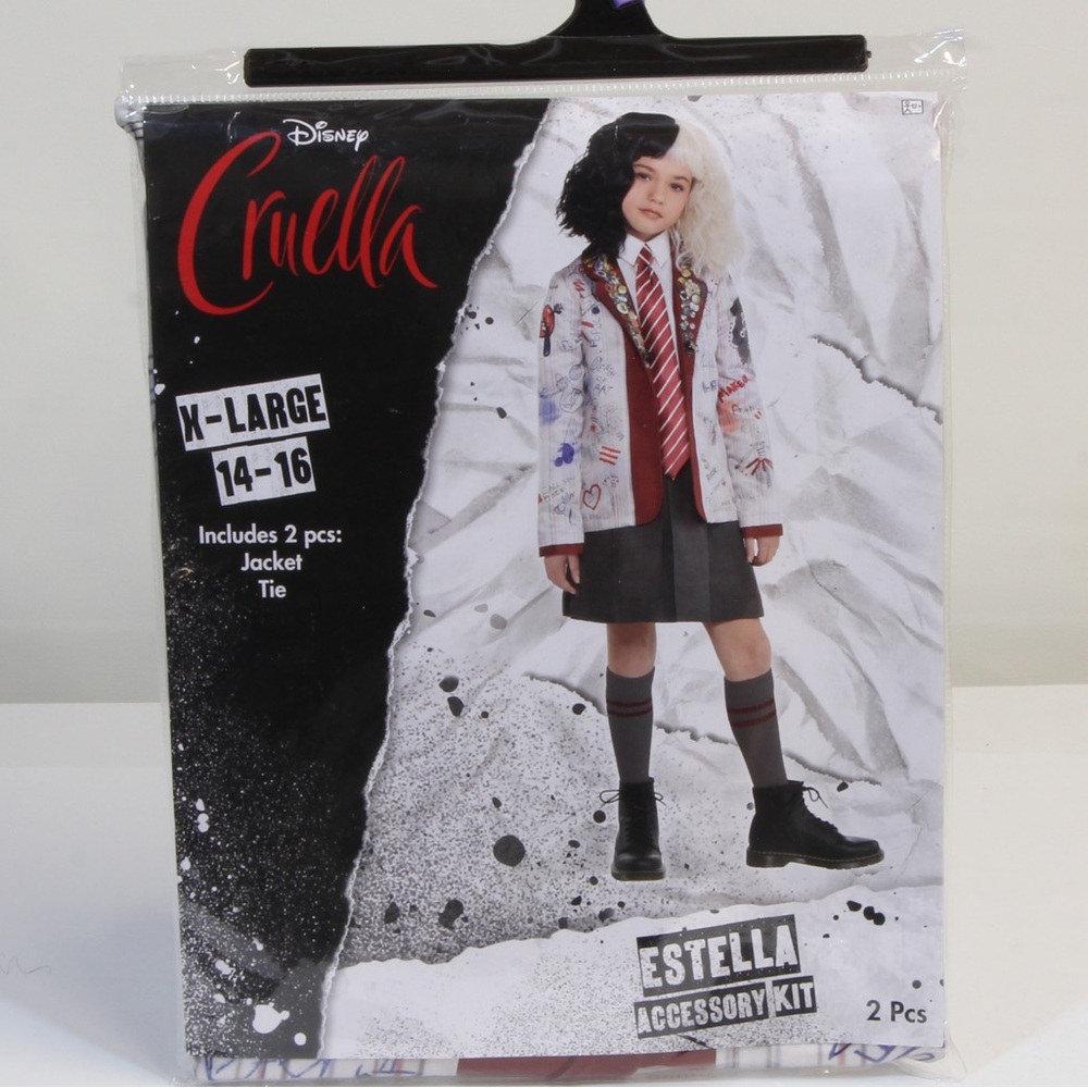 Cruella 2-piece Disney Kids' Costume Estella Accessory Kit Girls' NWT